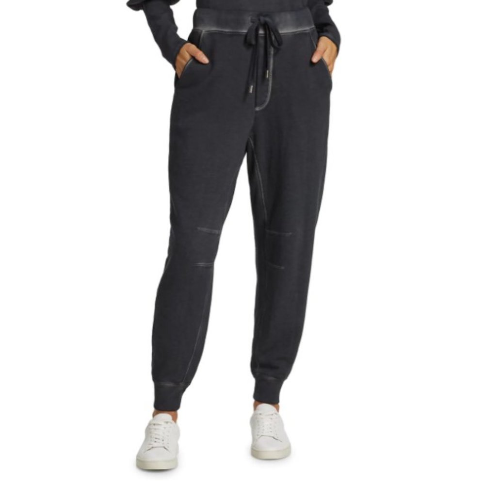 Relaxed Veronica Beard Preslee Charcoal Cotton Joggers - Size L